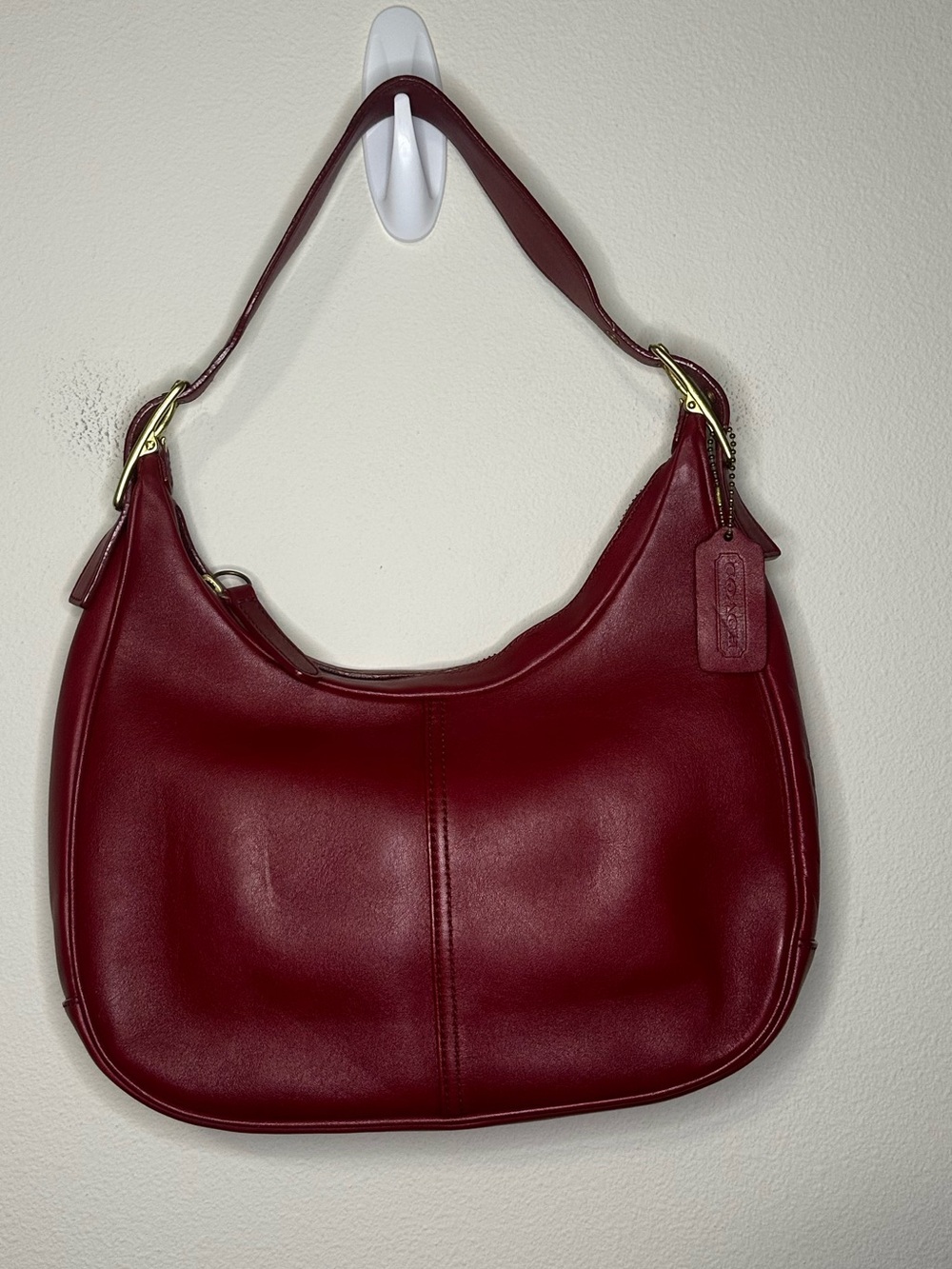 VINTAGE coach Legacy West Small Zoe Hobo Bag In Red leather style# 9342 - Picture 2 of 11